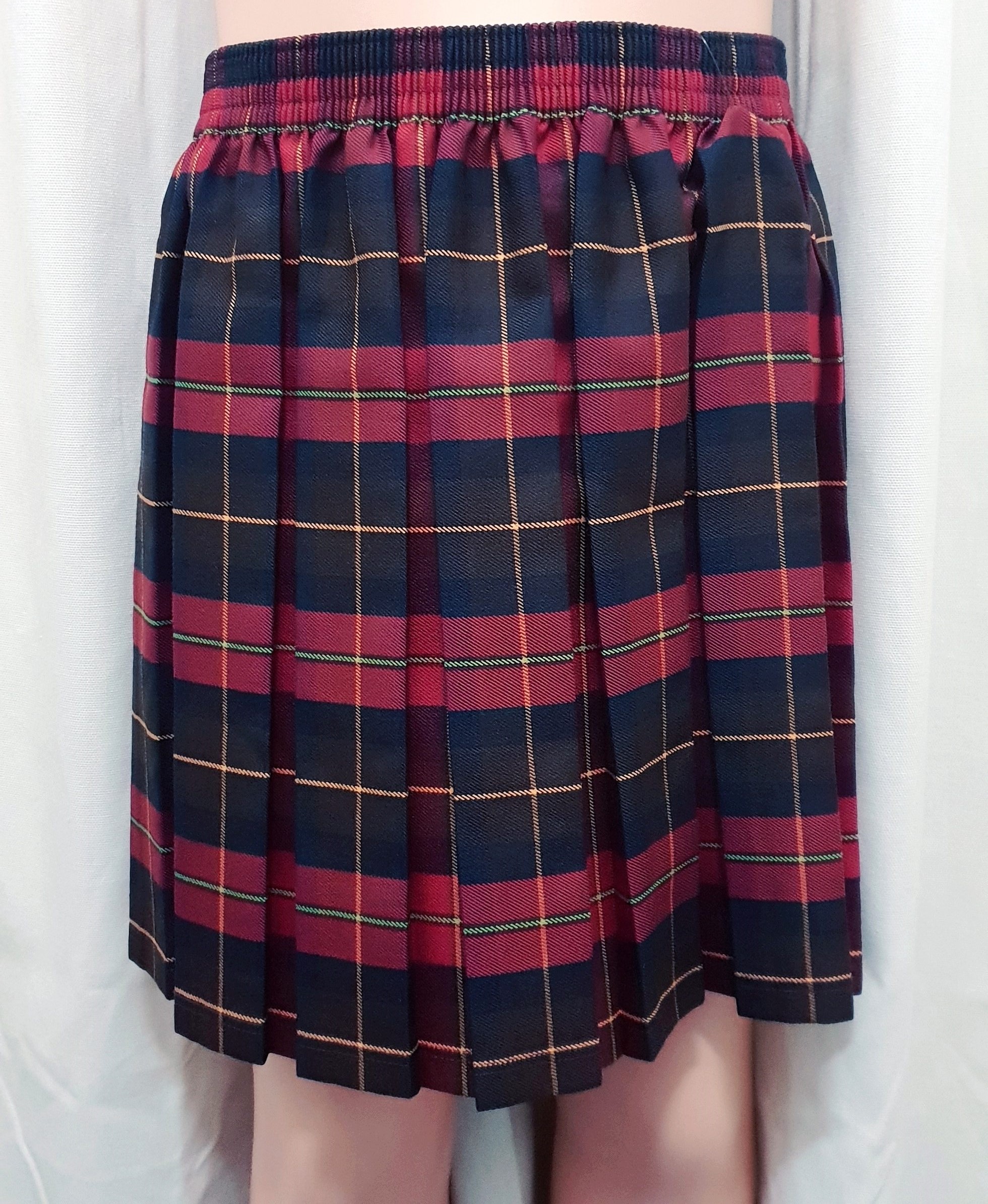 Maroon Tartan Pleated Skirt - Uniform & Leisure Company